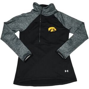 Under Armour Pullover Iowa Hawkeyes ColdGear Loose Fit Half Zip Jacket Women's S
